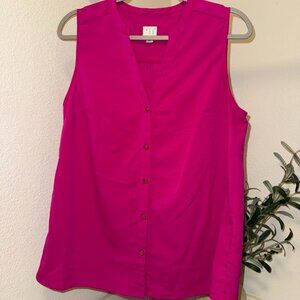 Fuchsia Sleeveless Blouse – Size L
